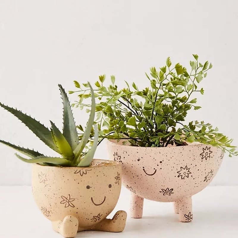 Sitting Face Planter (Set Of 2)