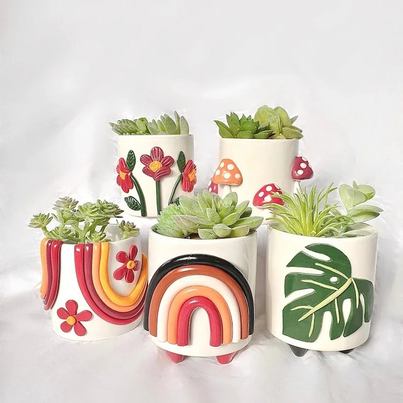 Monstera Planter Set Of 5