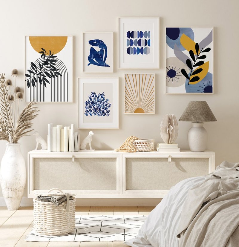 Mid Century Wall Art (Set Of 6)