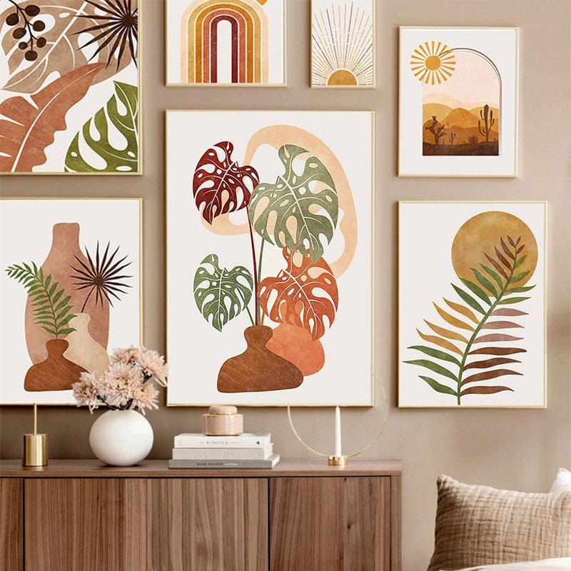 Monstera Leaf Wall Art (Set Of 7)