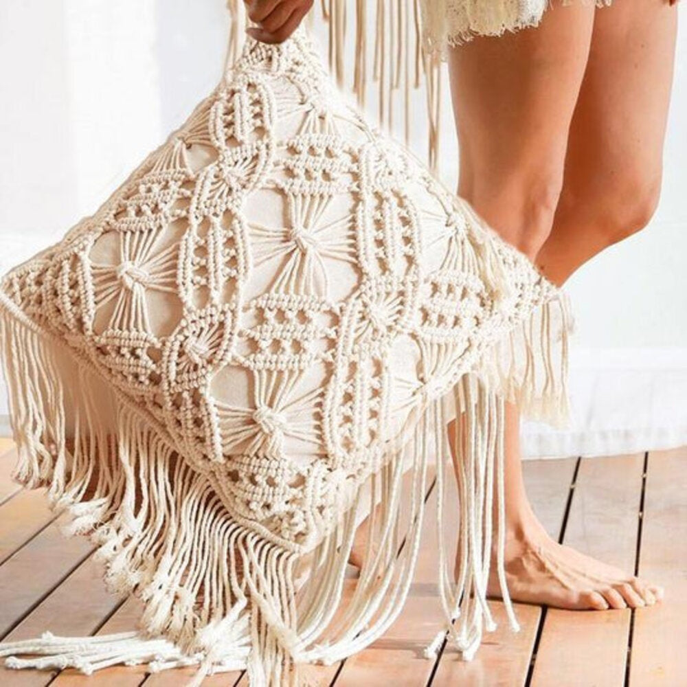 Boho Exquisite Macrame Cushion Cover (Set Of 4)