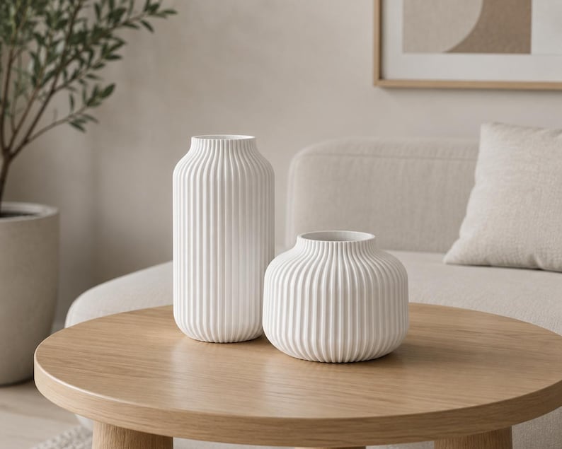 Ribbed Decorative Planter (Set Of 2)
