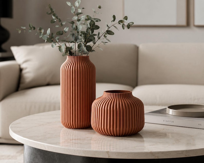 Ribbed Decorative Planter (Set Of 2)